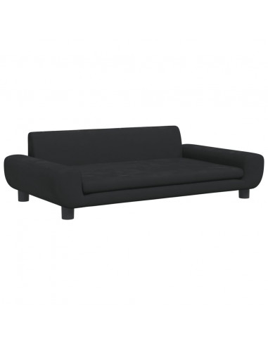 Divano per Bambini Nero 100x54x33 cm in Velluto
