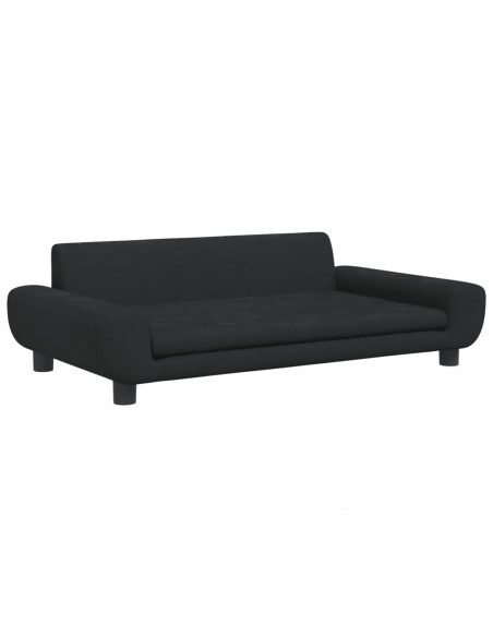 Divano per Bambini Nero 100x54x33 cm in Velluto