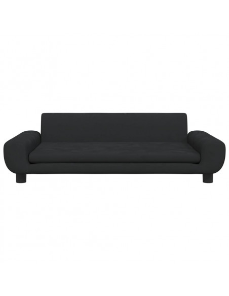 Divano per Bambini Nero 100x54x33 cm in Velluto