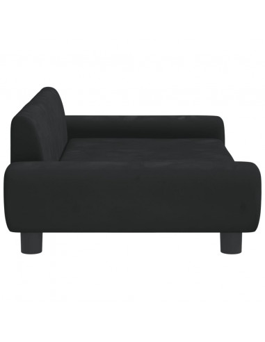 Divano per Bambini Nero 100x54x33 cm in Velluto
