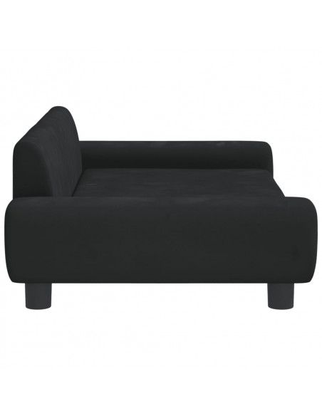 Divano per Bambini Nero 100x54x33 cm in Velluto