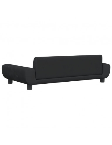 Divano per Bambini Nero 100x54x33 cm in Velluto