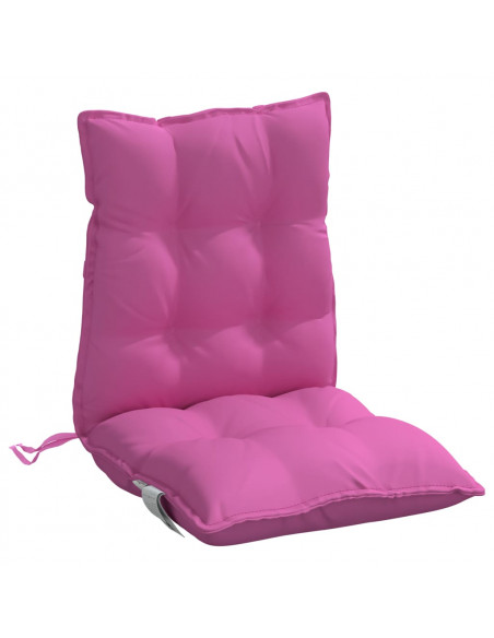 Cuscini per Sedia Schienale Basso 6 pz Rosa in Tessuto Oxford