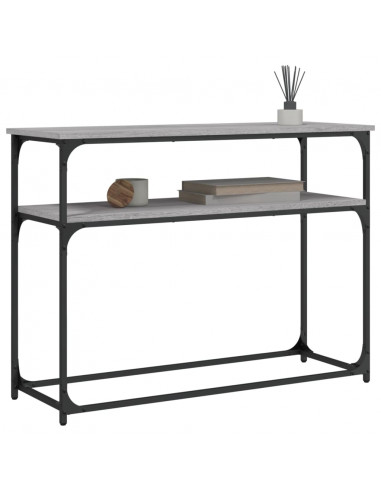 Tavolino Consolle Grigio Sonoma 100x35,5x75cm Legno Multistrato