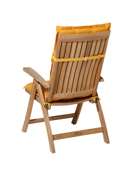Madison Cuscino Sedia Schienale Basso Panama 123x50 cm Dorato