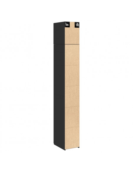 Mobile Sottile Nero 30x42,5x225 cm in Truciolato