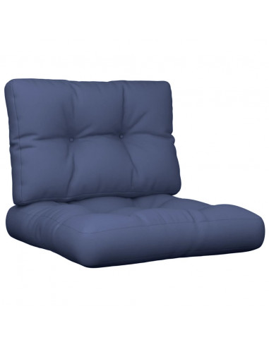 Set Cuscini per Pallet Blu Marino 60x40x12 cm in Tessuto