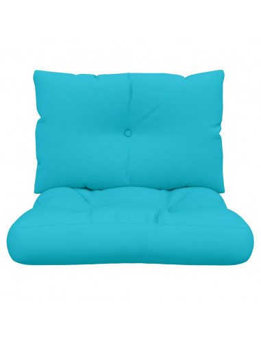 Cuscini per Pallet 2 pz Turchese in Tessuto Oxford