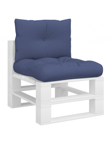 Set Cuscini per Pallet Blu Marino 60x38x13 cm in Tessuto