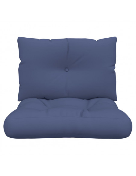 Set Cuscini per Pallet Blu Marino 60x38x13 cm in Tessuto