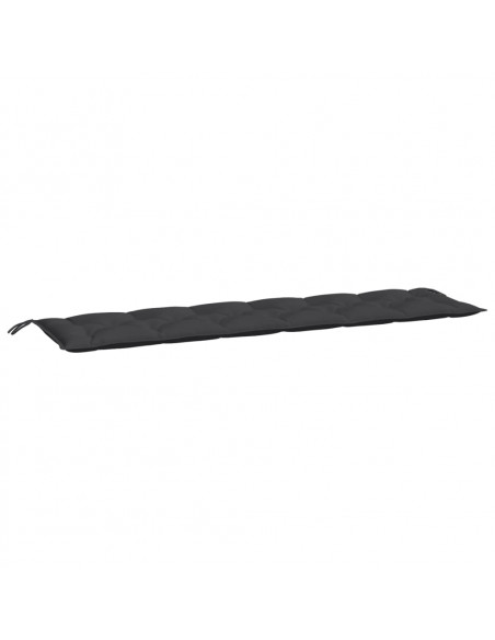 Cuscino per Panca Nero 200x50x7 cm in Tessuto Oxford