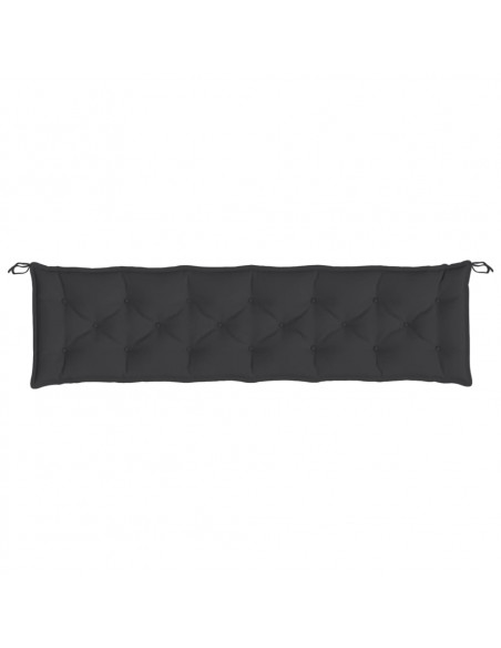 Cuscino per Panca Nero 200x50x7 cm in Tessuto Oxford