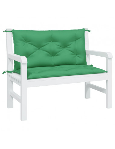 Cuscini Panca da Giardino 2pz Verdi 100x50x7cm Tessuto Oxford