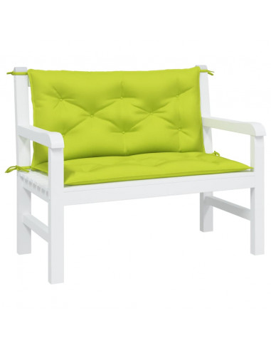 Cuscini per Panca 2 pz Verde Intenso 100x50x7 cm Tessuto Oxford