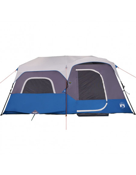 Tenda Famiglia con LED 9 Persone Verde Chiaro Rilascio Rapido
