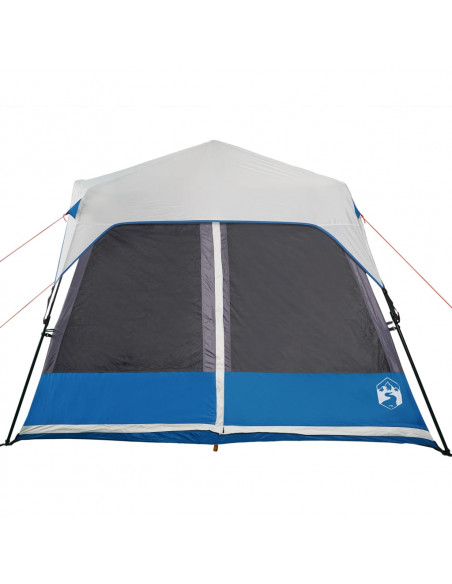 Tenda Famiglia con LED 9 Persone Verde Chiaro Rilascio Rapido