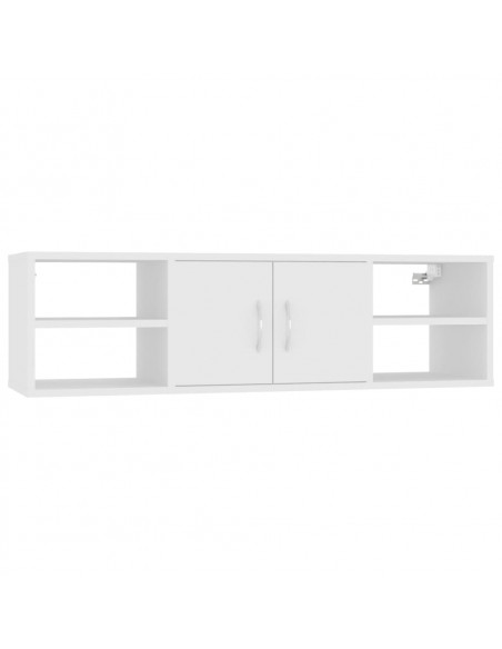 Scaffale a Parete Bianco 102x30x29 cm in Legno Multistrato