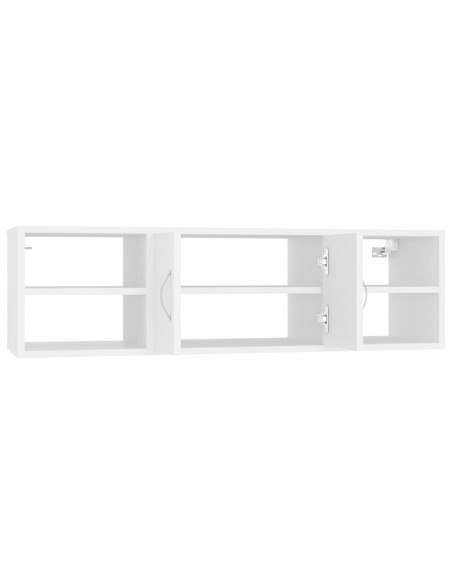 Scaffale a Parete Bianco 102x30x29 cm in Legno Multistrato