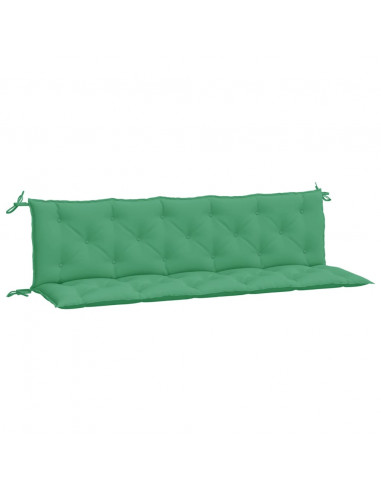 Cuscini Panca da Giardino 2pz Verdi 180x50x7cm Tessuto Oxford