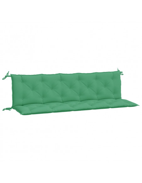 Cuscini Panca da Giardino 2pz Verdi 180x50x7cm Tessuto Oxford