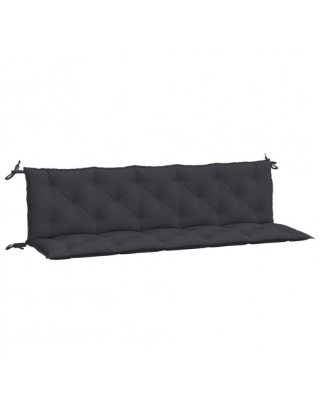Cuscini Panca da Giardino 2pz Neri 180x50x7cm Tessuto Oxford