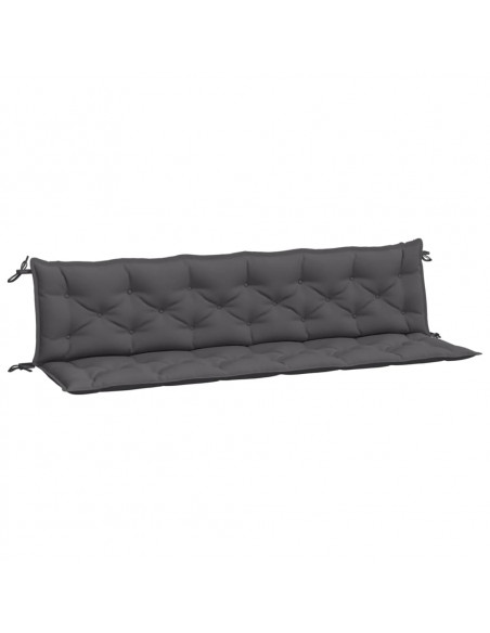 Cuscini per Panca 2 pz Antracite 200x50x7 cm in Tessuto Oxford