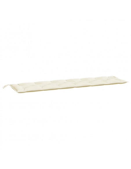 Cuscini Panca Giardino 2pz Bianco Crema 200x50x7 Tessuto Oxford