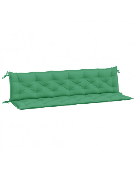 Cuscini per Panca 2 pz Verdi 200x50x7 cm in Tessuto Oxford