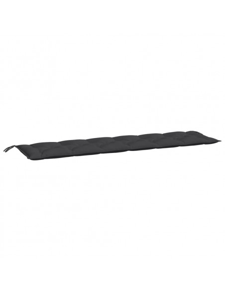 Cuscini per Panca 2 pz Neri 200x50x7 cm in Tessuto Oxford