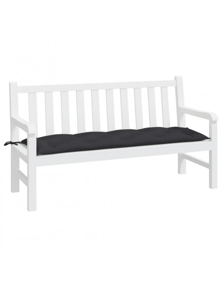 Cuscino per Panca Nero 150x50x7 cm in Tessuto Oxford
