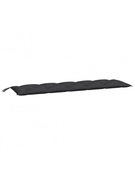 Cuscino per Panca Nero 180x50x7 cm in Tessuto Oxford