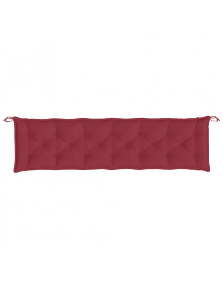 Cuscino per Panca Rosso Vino 200x50x7 cm in Tessuto Oxford