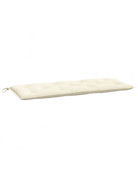 Cuscini Panca Giardino 2pz Bianco Crema 120x50x7 Tessuto Oxford