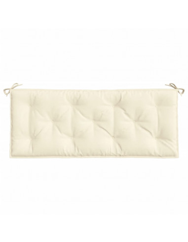 Cuscini Panca Giardino 2pz Bianco Crema 120x50x7 Tessuto Oxford