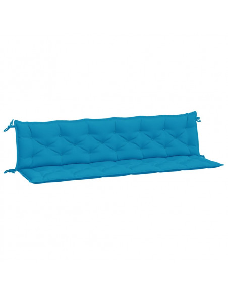 Cuscini per Panca 2 pz Azzurri 200x50x7 cm in Tessuto Oxford
