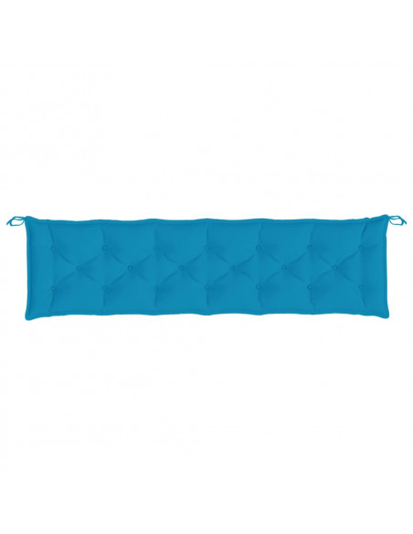 Cuscini per Panca 2 pz Azzurri 200x50x7 cm in Tessuto Oxford