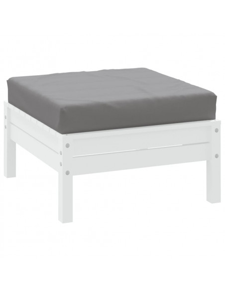 Cuscino per Pallet Grigio 60x60x8 cm in Tessuto Oxford