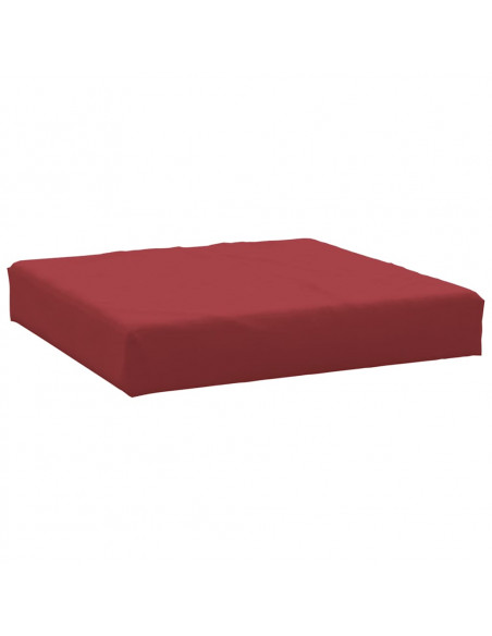 Cuscino per Pallet Rosso Vino 60x60x8 cm in Tessuto Oxford