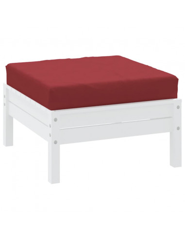 Cuscino per Pallet Rosso Vino 60x60x8 cm in Tessuto Oxford