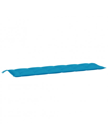 Cuscino per Panca Azzurro 200x50x7 cm in Tessuto Oxford
