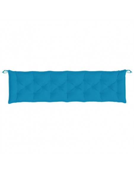 Cuscino per Panca Azzurro 200x50x7 cm in Tessuto Oxford
