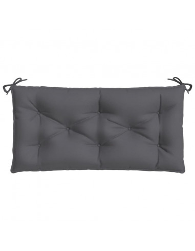 Cuscini Panca Giardino 2pz Antracite 100x50x7cm Tessuto Oxford