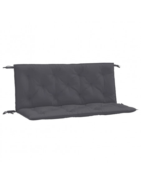 Cuscini Panca Giardino 2pz Antracite 120x50x7 cm Tessuto Oxford