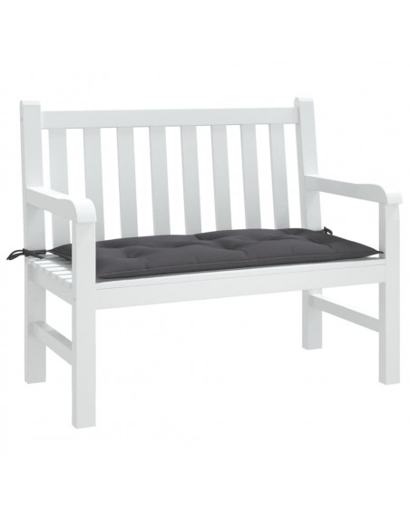 Cuscino per Panca Antracite 110x50x7 cm in Tessuto Oxford