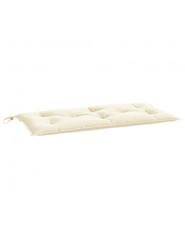 Cuscino per Panca Bianco Crema 110x50x7 cm in Tessuto Oxford