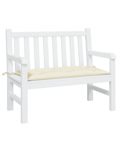 Cuscino per Panca Bianco Crema 110x50x7 cm in Tessuto Oxford