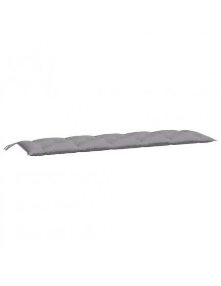 Cuscini Panca da Giardino 2pz Grigi 180x50x7cm Tessuto Oxford