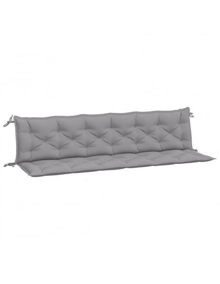 Cuscini per Panca 2 pz Grigi 200x50x7 cm in Tessuto Oxford