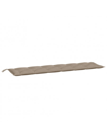 Cuscini Panca da Giardino 2pz Tortora 200x50x7cm Tessuto Oxford