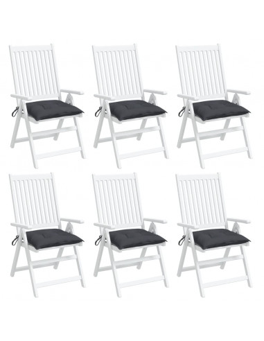 Cuscini per Sedia 6 pz Antracite 50x50x7 cm Tessuto Oxford